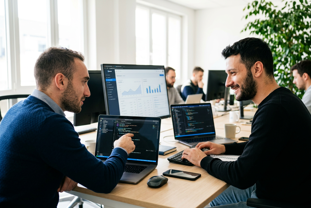 L'ufficio di Omnira Soft con lavagna interattiva